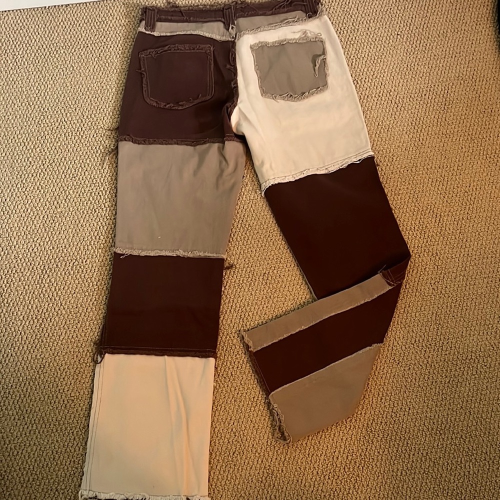 Jaded London Patchwork Brown Denim - Picture 4 of 4